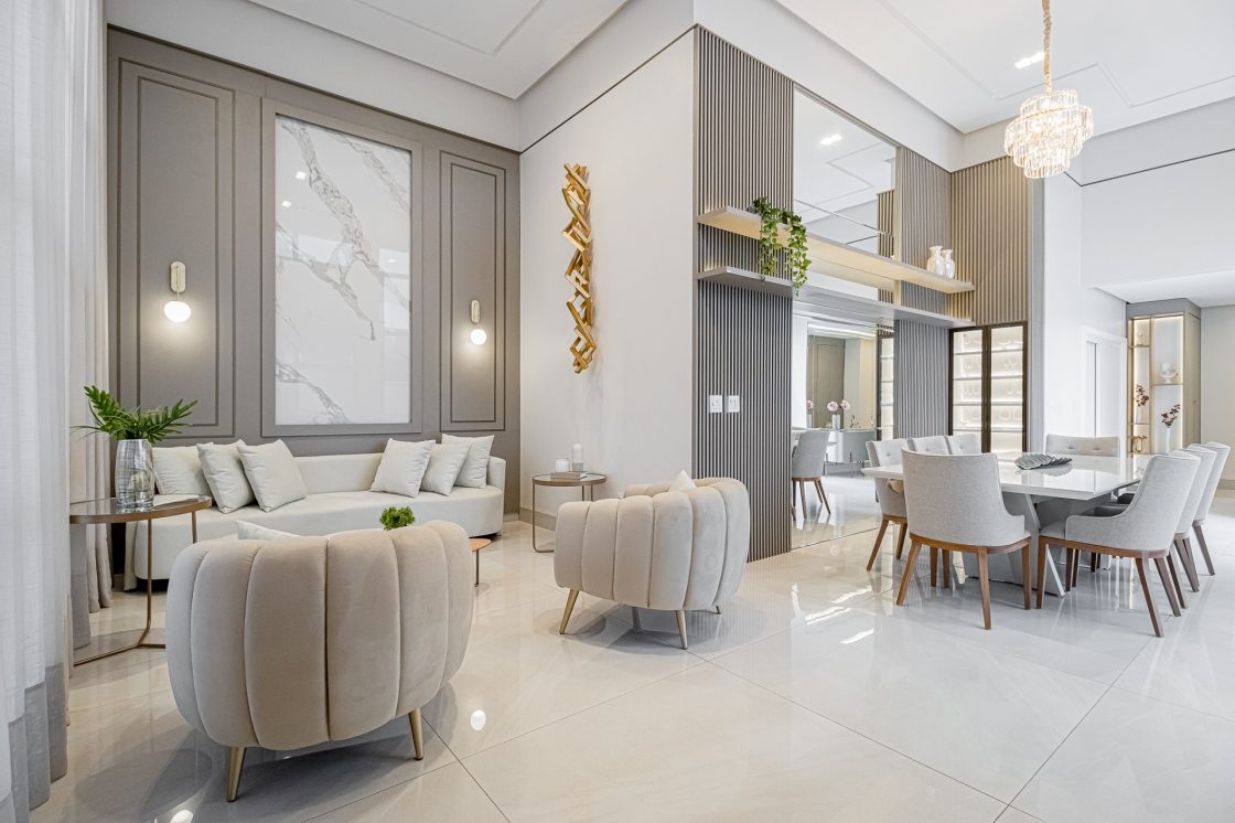 Descubra como calcular o metro quadrado ideal para otimizar a compra de porcelanato! 2 Calcular metro quadrado de porcelanato para o piso pode ser simples (Projeto: Marla Bravim)