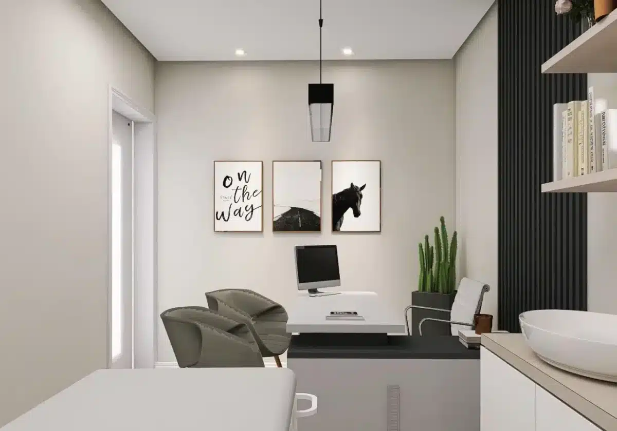Como Decorar um Consultório com 6 Dicas Práticas 3 Consultório decorado com um design confortável e moderno.