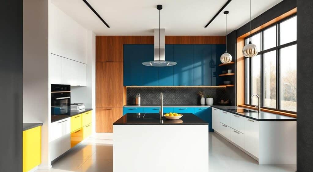 Ideias de Cor para Cozinha: Como Combinar Revestimentos e Móveis 10 10 Ideias de Cor para Cozinha: Como Combinar Revestimentos e Móveis.