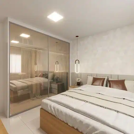 Cores de Vidro Reflecta: Elegância e Sofisticação na Decoração 10 Cores de vidro reflecta, quarto.