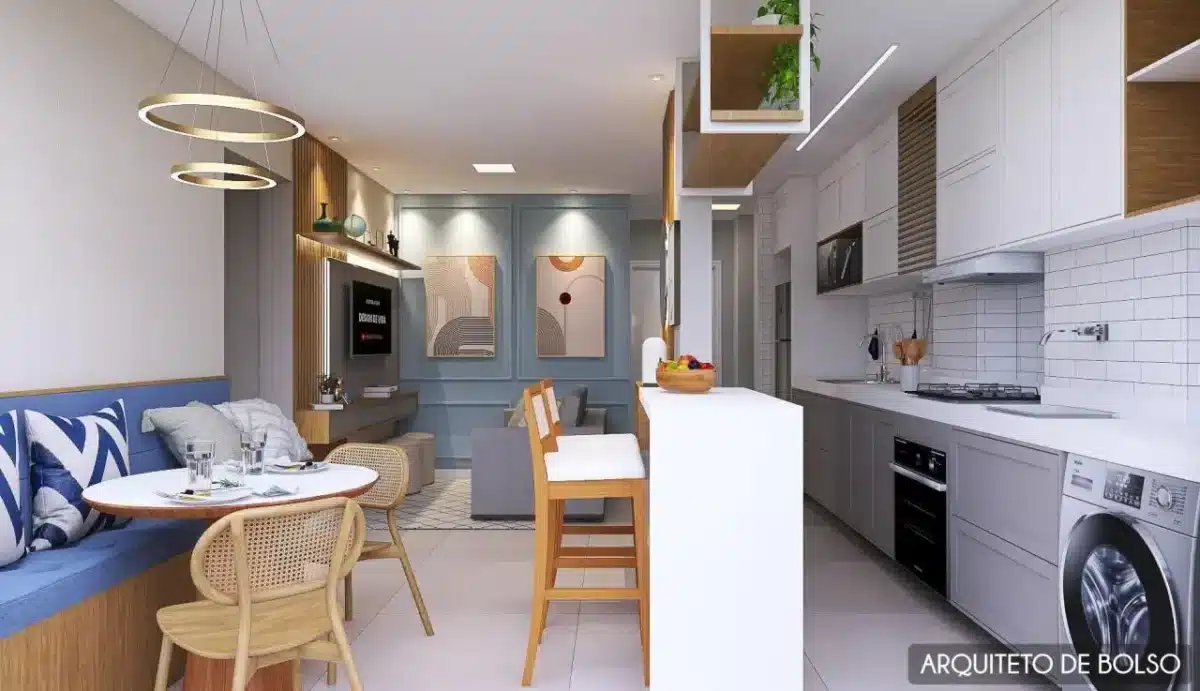 Cozinha americana com sala - 3