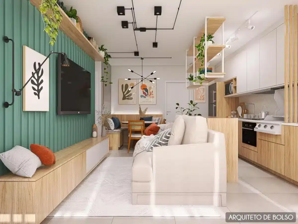 Cozinha americana com sala - 5