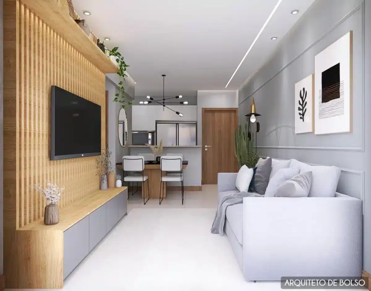 Cozinha americana com sala - 1