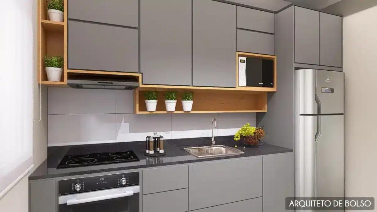 Cozinha funcional e moderna com design inovador.