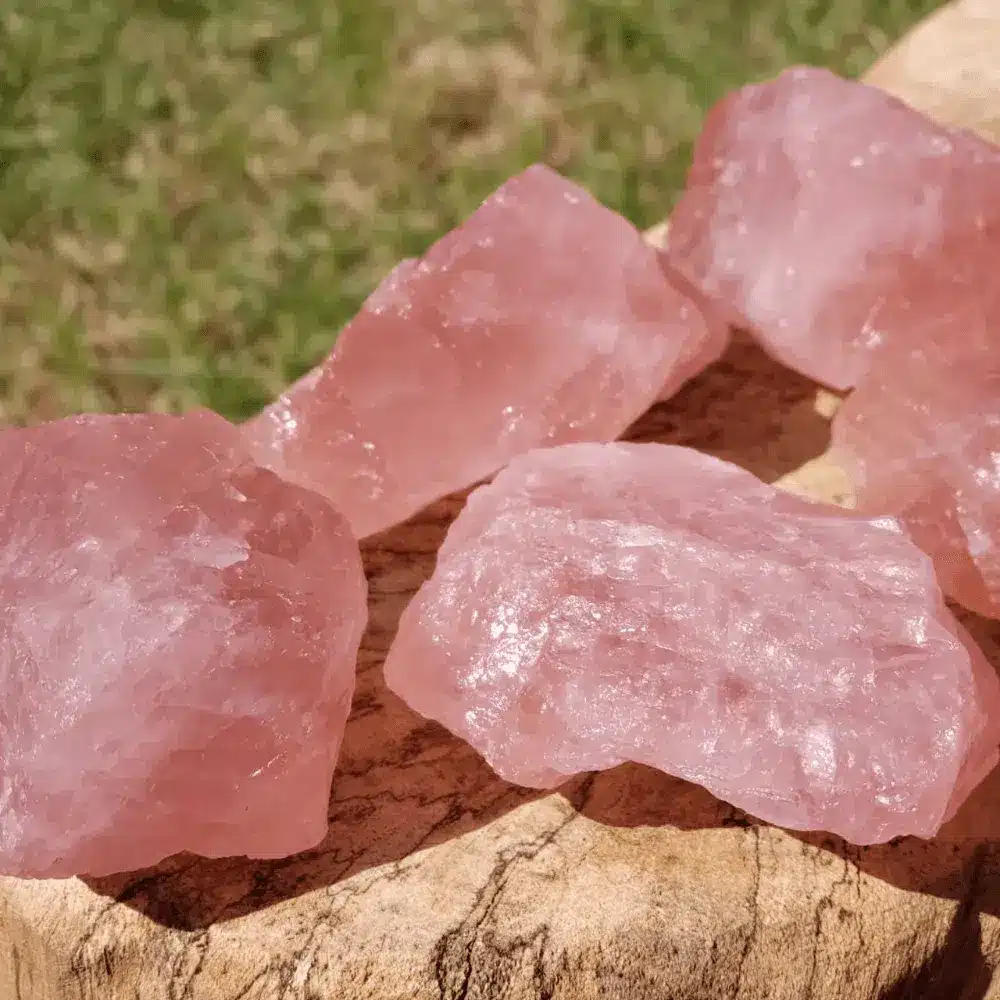 Decoração signo de libra, quartzo rosa