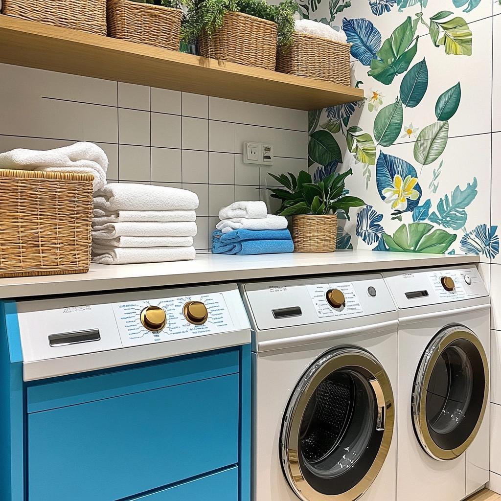 Decorando a Lavanderia com Adesivos e Contact: Praticidade e Economia