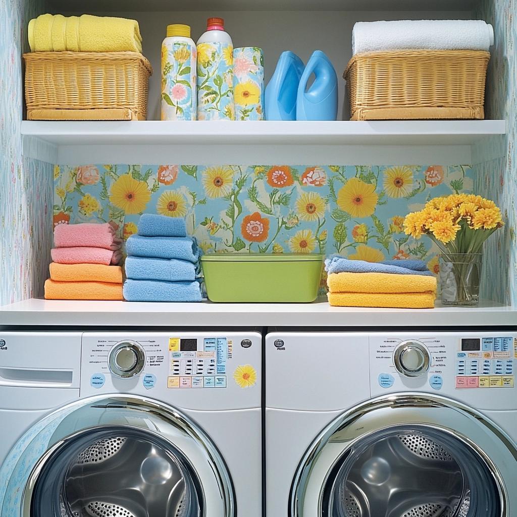 Decorando a Lavanderia com Adesivos e Contact: Praticidade e Economia