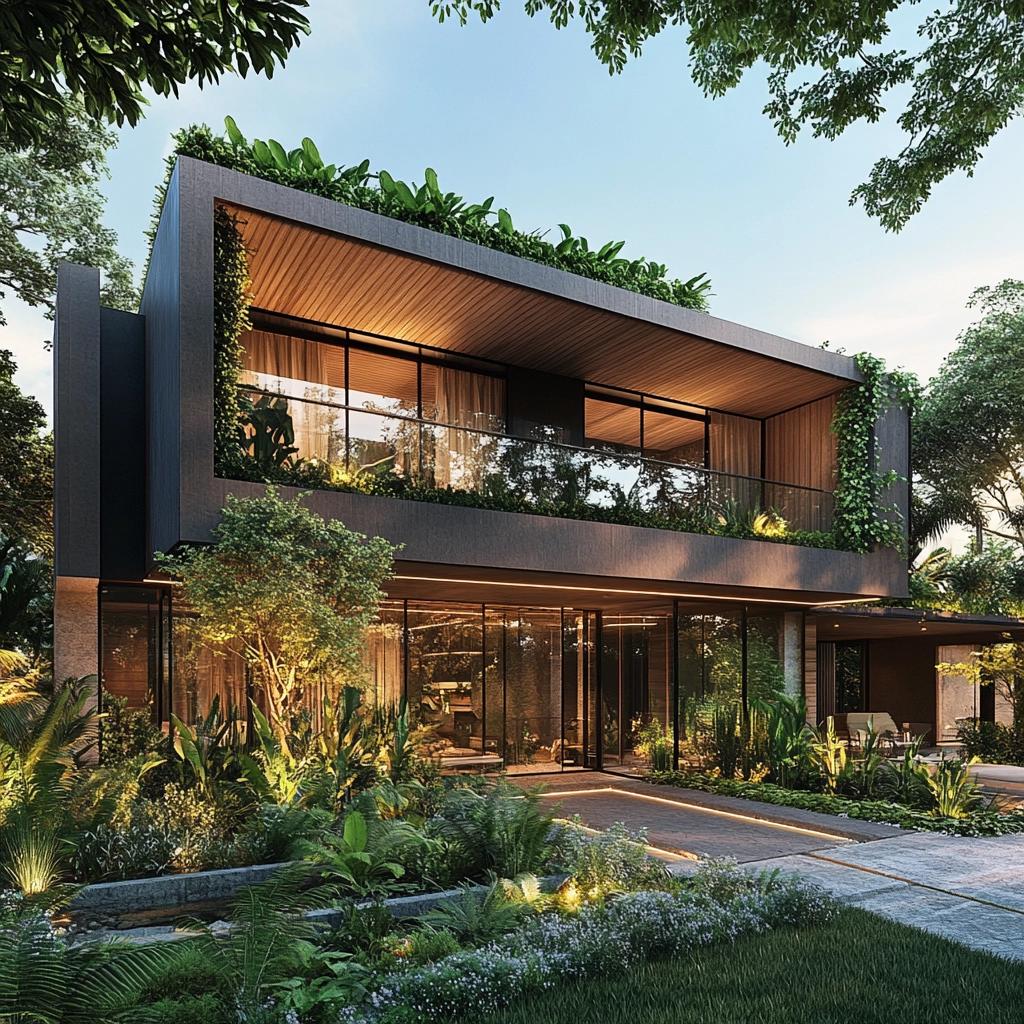 Fachadas de Casas com Jardins: Beleza e Sustentabilidade 1 Fachadas de Casas com Jardins: Beleza e Sustentabilidade