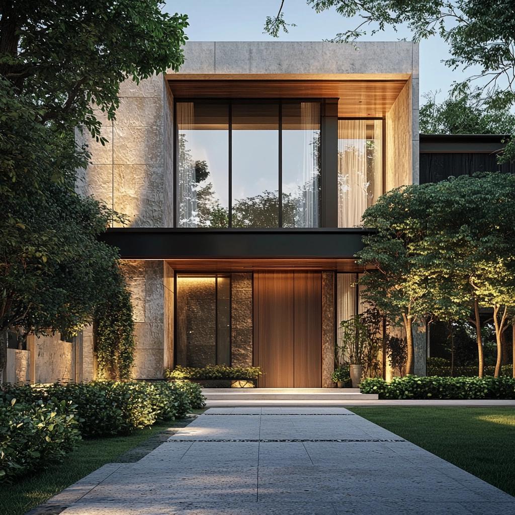 Fachadas Elegantes: Inspirações para a Frente de Casas 10 2 Fachadas Elegantes: Inspirações para a Frente de Casas
