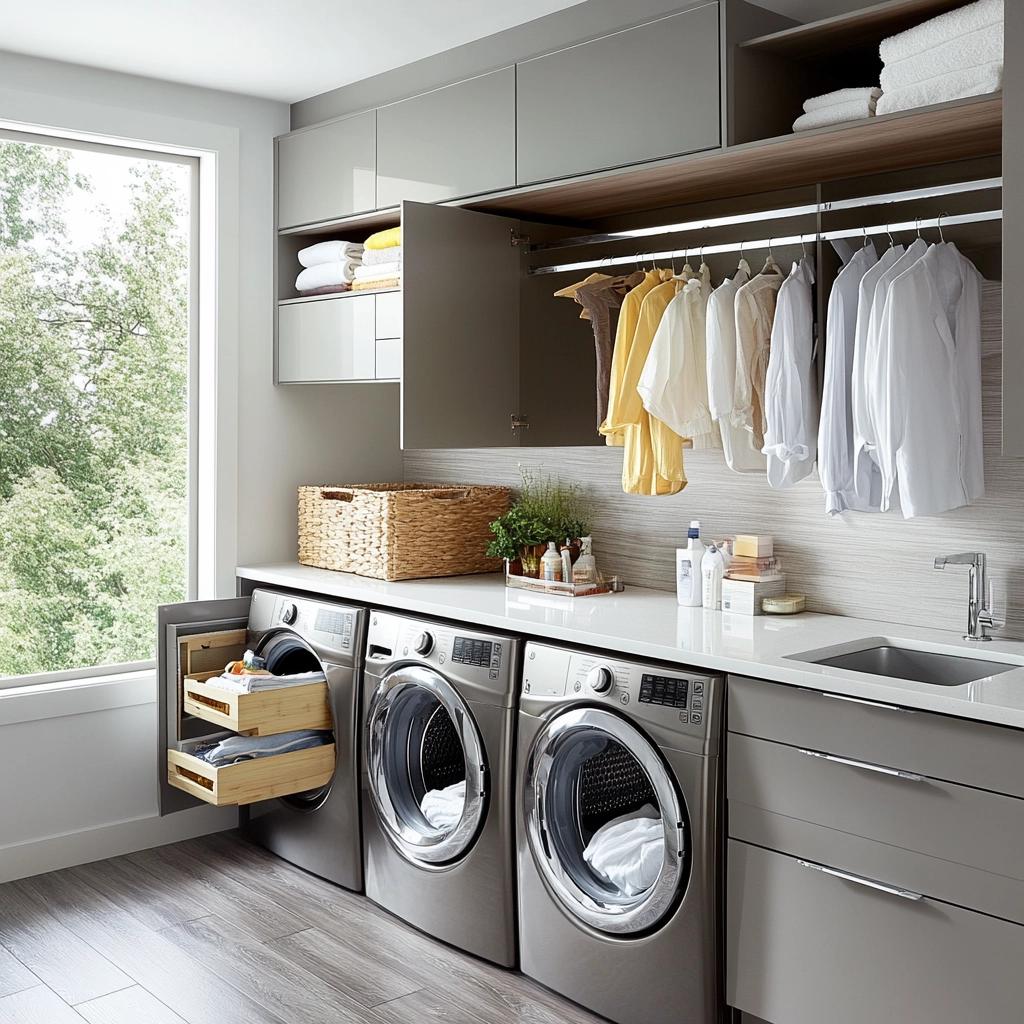 Transforme sua Lavanderia: Ideias Incríveis para Organizar Seu Espaço com Estilo! 6 Lavanderias Planejadas: 60 Ideias para Organizar Seu Espaço
