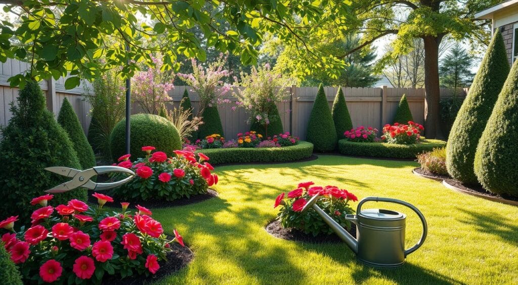 Como Criar um Jardim no Quintal: Guia Prático com Dicas e 10 Fotos 1 Foto de um processo de manutenção em um jardim bem cuidado.