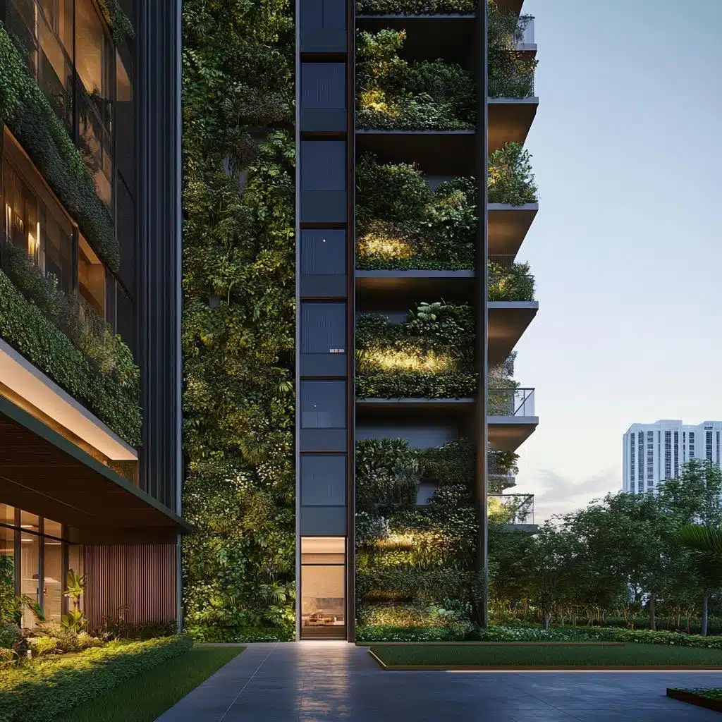 5 Modelos de Fachadas Modernas com Jardins Verticais 2 5 Modelos de Fachadas Modernas com Jardins Verticais