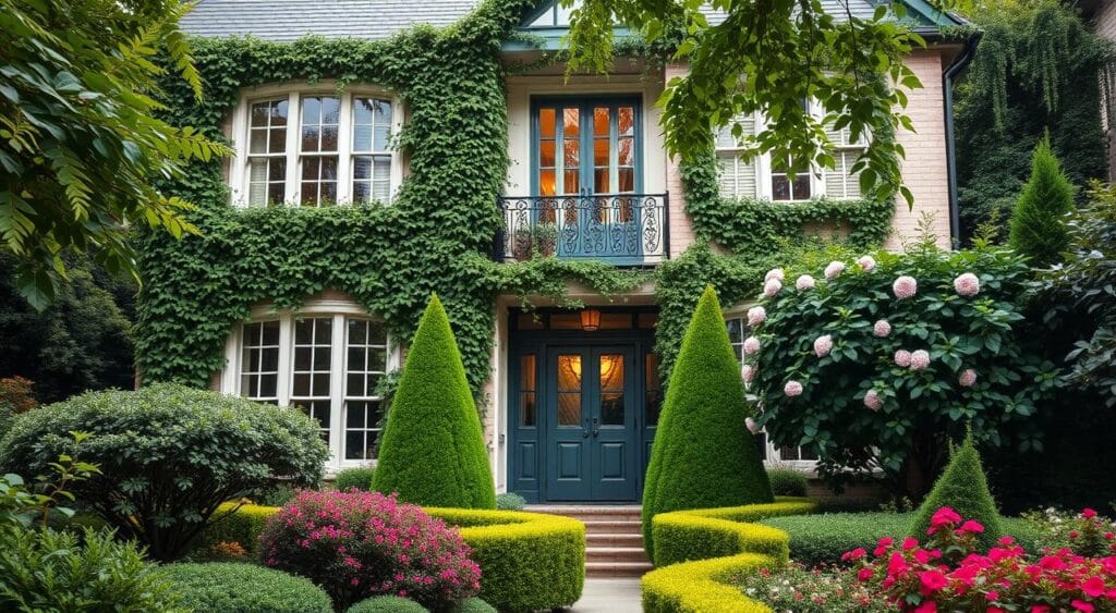 Fachadas Elegantes: Inspirações para a Frente de Casas 10 9 Paisagismo integrado nas fachadas.