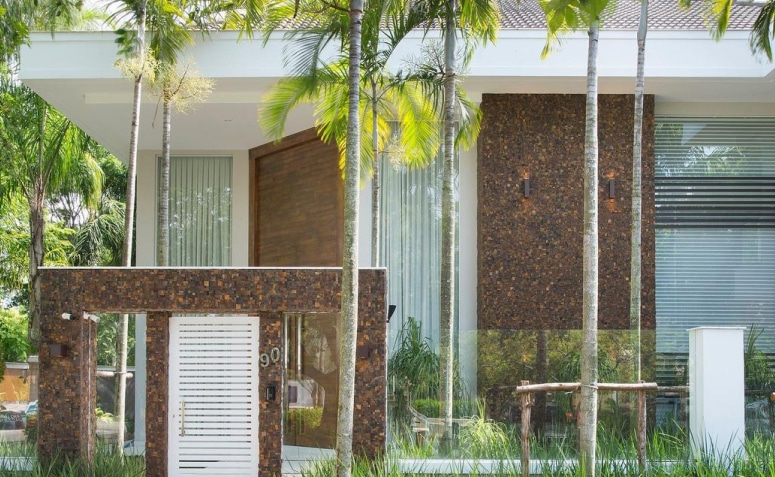 Pedras decorativas: 60 inspirações fantásticas de revestimento 9 Variedade de tamanhos e formas para integração com a natureza