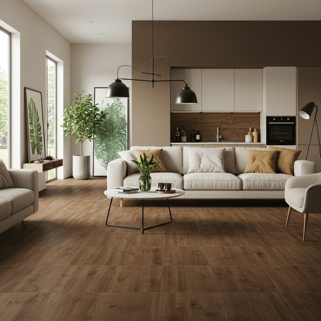 Porcelanato marrom: ideias e inspirações de decoração 1 Porcelanato marrom