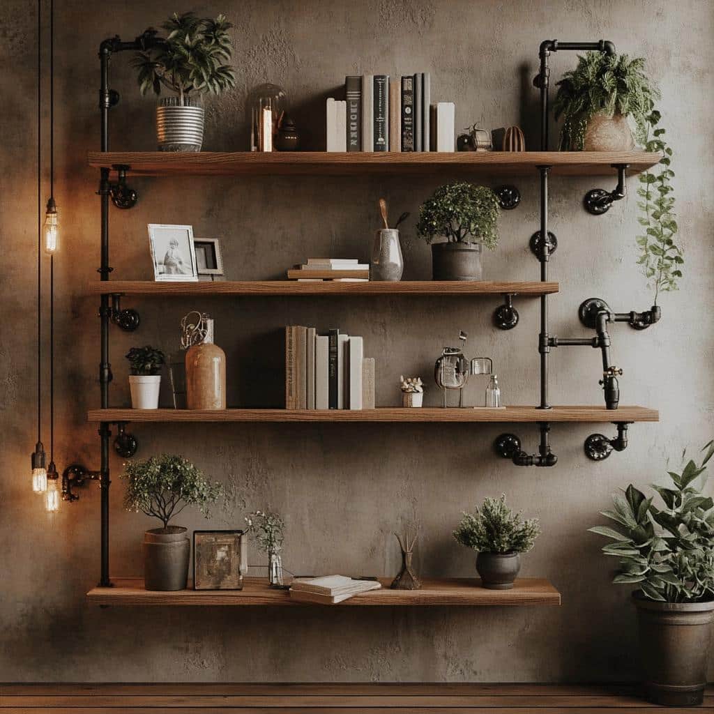 Desvende 20 Ideias Criativas com Cano PVC para Transformar sua Decoração em Estilo Industrial! 2 20 Ideias de Prateleira de Cano PVC para uma Bela Decoração Industrial