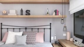 Transforme Seu Quarto: Descubra Como Criar uma Cabeceira de Cama Incrível! 7 70 fotos e ideias para fazer uma prateleira de madeira para o quarto.