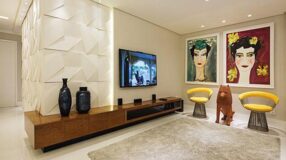 Revestimento cimentício: 50 modelos elegantes para sua decoração 7 O poder e elegância que o revestimento 3D pode trazer a sua casa