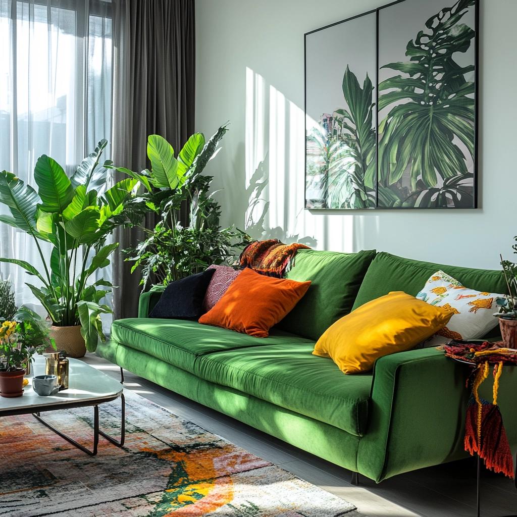 Sofá Verde: 10 Ideias para Decorar Sua Sala 4 Sofá Verde: 35 Ideias para Decorar Sua Sala
