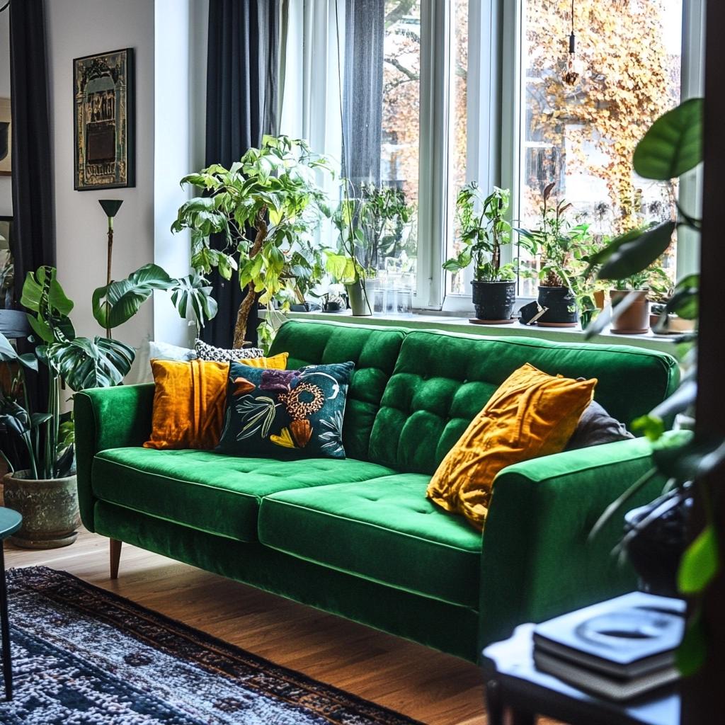 Sofá Verde: 10 Ideias para Decorar Sua Sala 6 Sofá Verde: 35 Ideias para Decorar Sua Sala