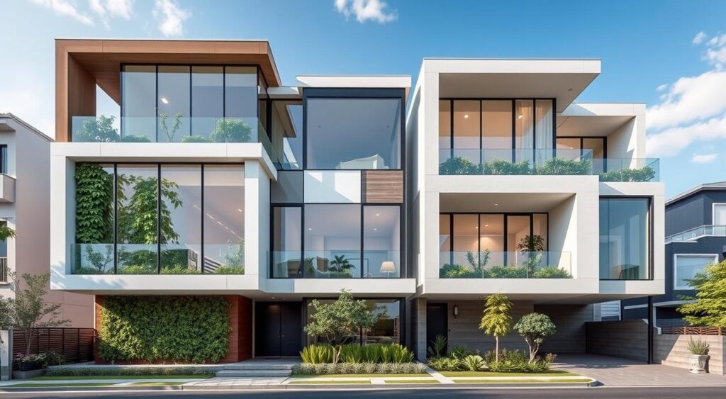 "Você Sabia? As Novas Tendências de Fachadas Modernas que Estão Transformando as Casas!" 1 Tendências em fachadas de casas modernas