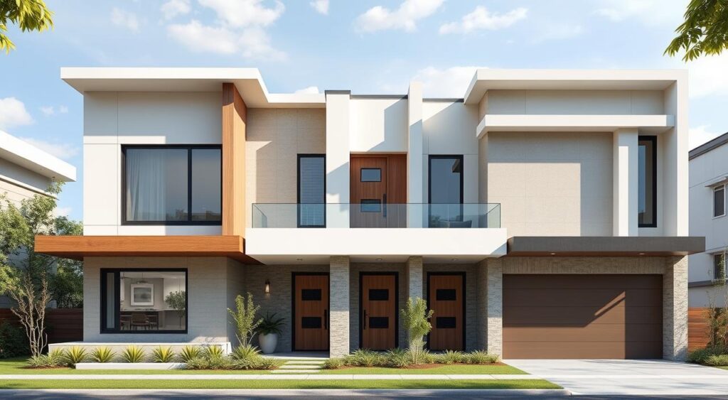 Transforme sua Casa: Segredos de Fachadas Simples com Varanda que Encantam! 1 Tendências em fachadas de casas simples.