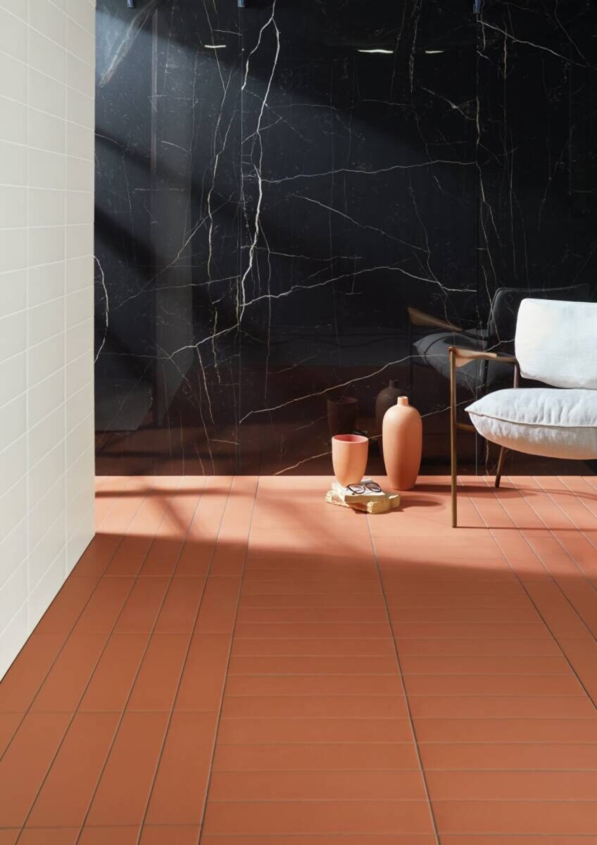 Transforme Seu Espaço: O Poder dos Tijolinhos na Decoração Elegante! 2 Revestimento Terralma pode ser aplicado em pisos e paredes (Projeto: Portobello)