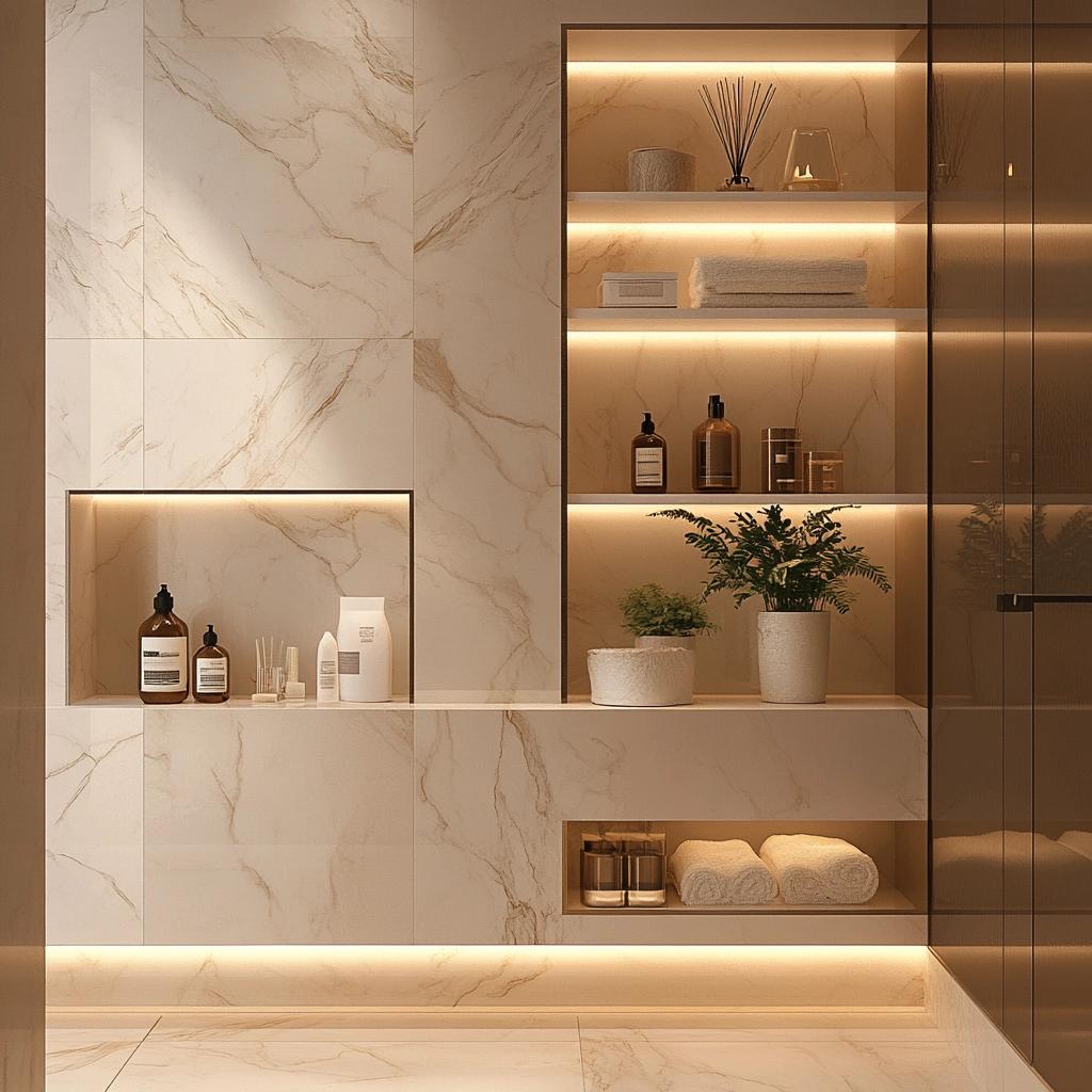 10 Ideias de Nicho de Porcelanato para Banheiro 4 10 Ideias de Nicho de Porcelanato para Banheiro