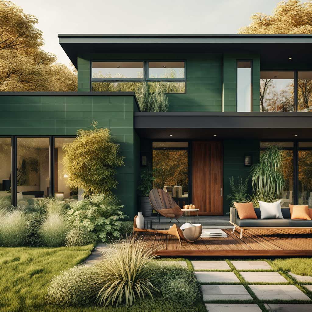 Fachadas com tons naturais: como combinar marrom, areia e verde sem pesar no visual