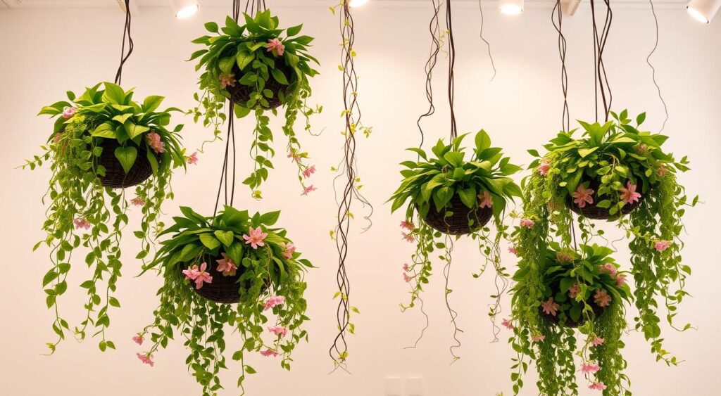 Transforme seu Banheiro com Plantas Artificiais: Dicas Imperdíveis para uma Decoração Incrível! 10 Arranjos suspensos na decoração de banheiro.