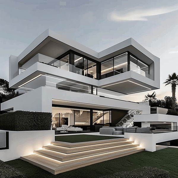 Arquitetura Moderna de Luxo: Inovação e Elegância em Projetos