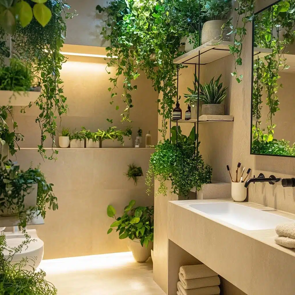 Decoração de Banheiro com Plantas Artificiais: Dicas e Estilos
