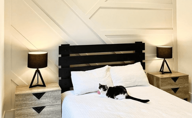 Transforme sua decoração com pallets: 48 ideias surpreendentes para uma casa ecológica! 3 Capa da postagem sobre cabeceira de pallet, apresentando várias ideias de decoração.
