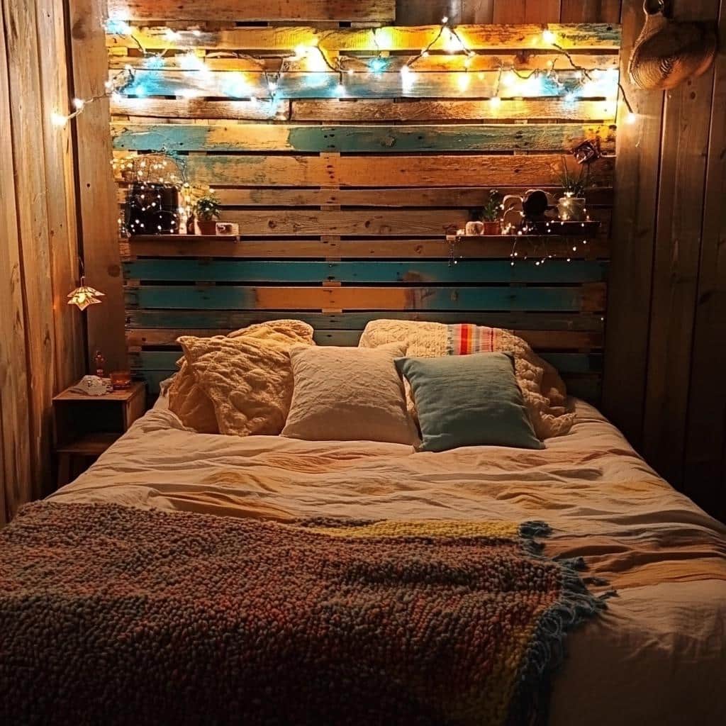 Transforme sua decoração com pallets: 48 ideias surpreendentes para uma casa ecológica! 4 Cabeceira de pallet: 48 ideias incríveis para uma decoração ecológica