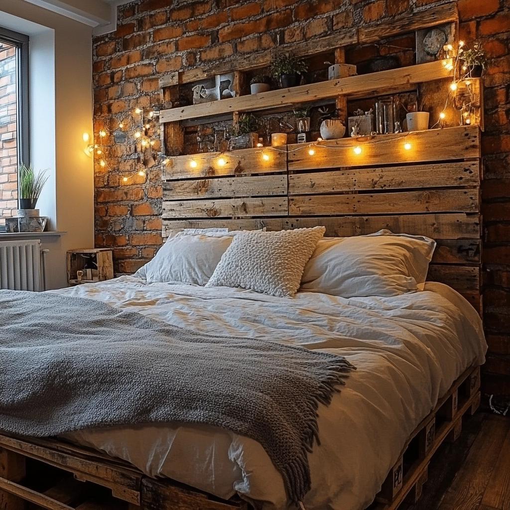 Transforme sua decoração com pallets: 48 ideias surpreendentes para uma casa ecológica! 6 Cabeceira de pallet: 48 ideias incríveis para uma decoração ecológica