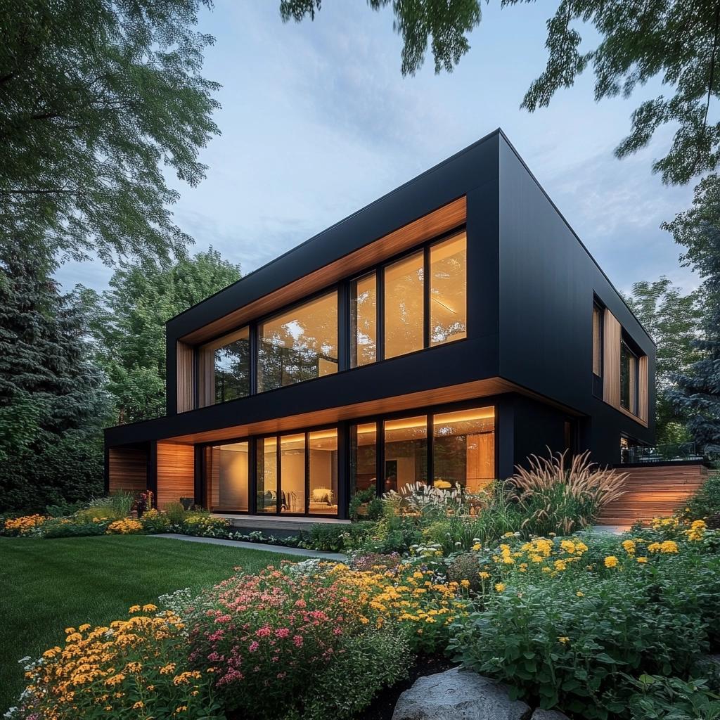 Transforme sua Casa: Segredos do Estilo Moderno com Fachada Preta! 12 Casa com Fachada Preta: Estilo Moderno e Dicas Imperdíveis!