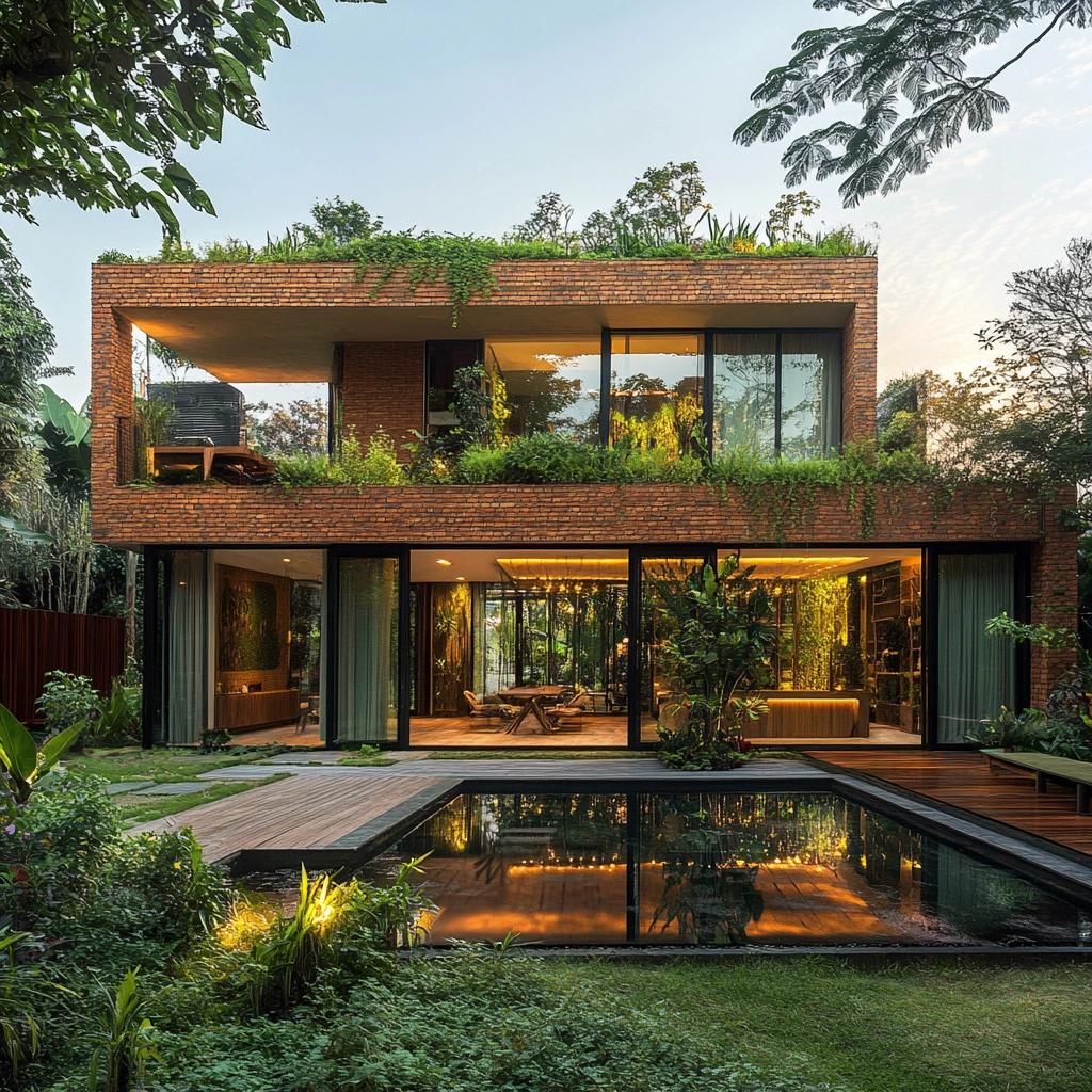 7 Tendências em Construção Sustentável com Tijolos Ecológicos e Design Moderno 1 Casa Tijolo Ecológico: Construção Sustentável com Design Moderno