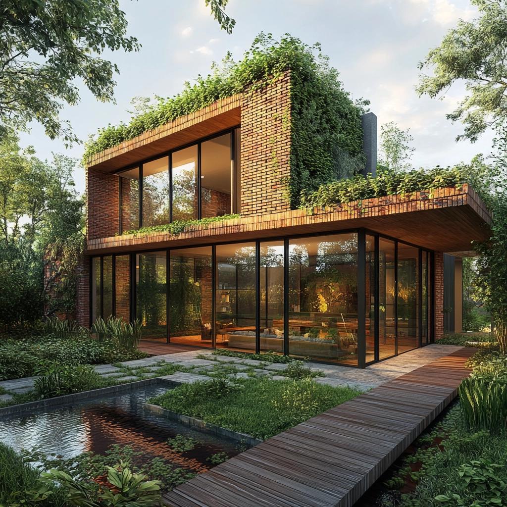 7 Tendências em Construção Sustentável com Tijolos Ecológicos e Design Moderno 2 Casa Tijolo Ecológico: Construção Sustentável com Design Moderno