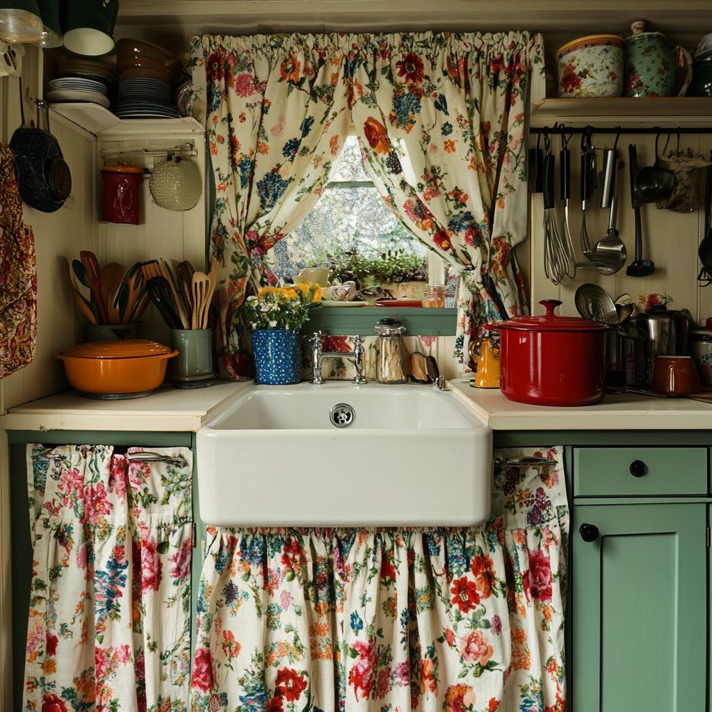 Cortina para pia: 40 ideias encantadoras para decorar sua cozinha