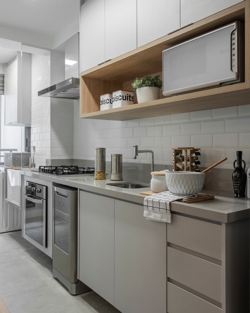 Descubra 50 Cozinhas Simples que Inspiram na Decoração da Sua Casa! 7 Decoração funcional e elegante.