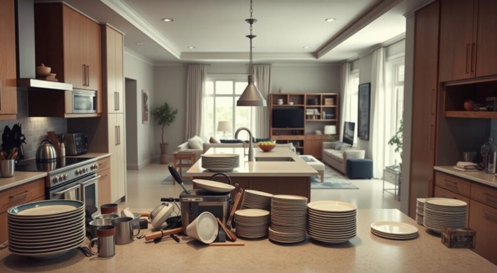 Transforme Seu Espaço: Segredos de Designers para uma Cozinha Americana e Sala de Estar Incríveis! 7 Desvantagens da cozinha americana integrada.
