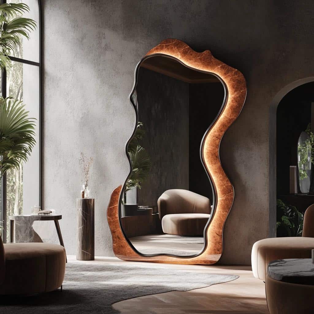 Espelho Orgânico: Design Natural E Sofisticado Para Seu Espaço