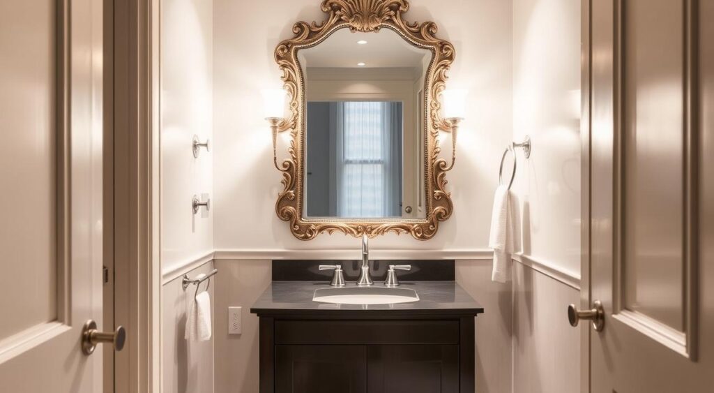 Transforme seu Lavabo Pequeno: Dicas de Estilo e Charme que Você Não Pode Perder! 10 Espelhos em lavabo pequeno.