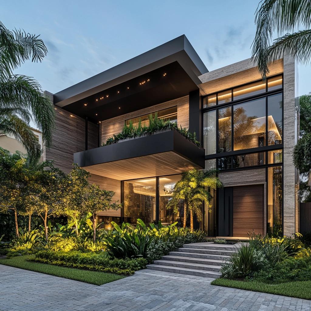 Fachadas com jardins frontais: como integrar paisagismo com arquitetura 3 Fachadas com jardins frontais: como integrar paisagismo com arquitetura