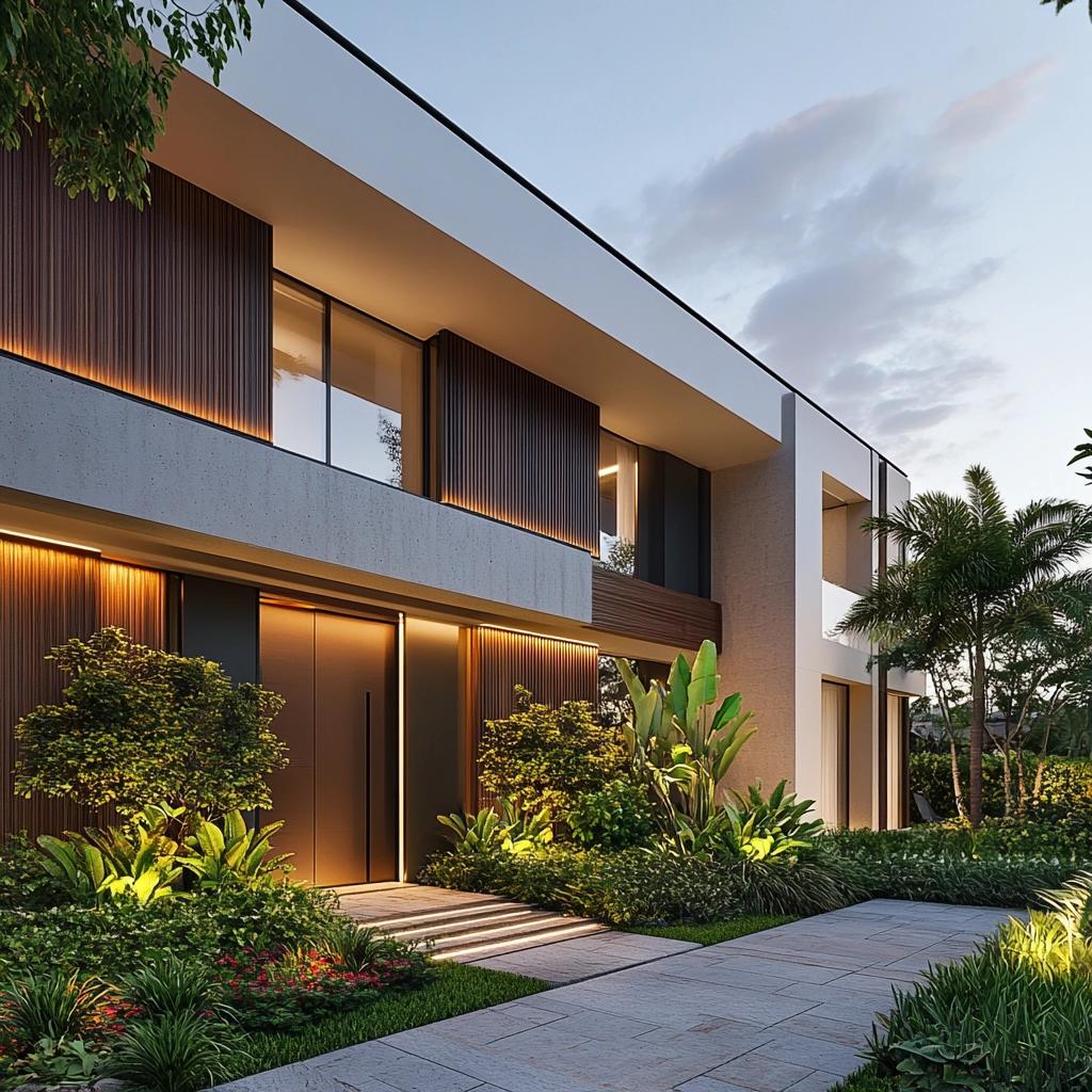 Fachadas com jardins frontais: como integrar paisagismo com arquitetura 2 Fachadas com jardins frontais: como integrar paisagismo com arquitetura