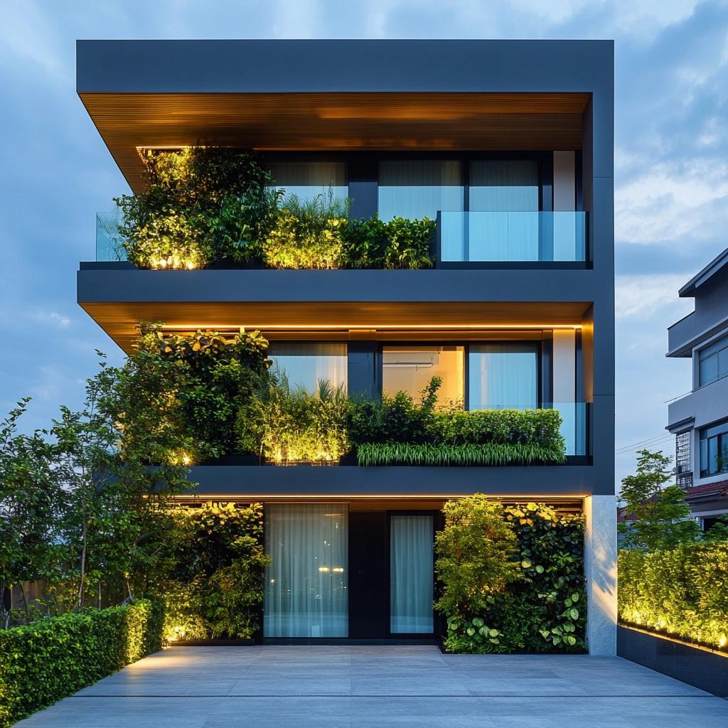 Descubra as Tendências Modernas que Transformam Fachadas em Obras de Arte! 2 Fachadas Modernas e Elegantes: Inspire-se com Tendências Atuais