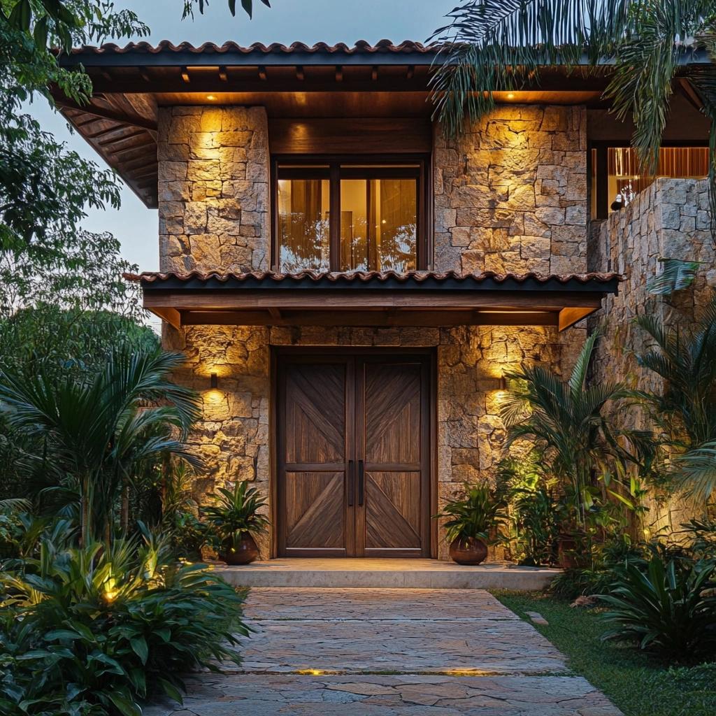 Descubra Como Pedras na Fachada Transformam o Estilo da Sua Casa! 2 Frentes de Casas com Pedras: Estilos e Dicas