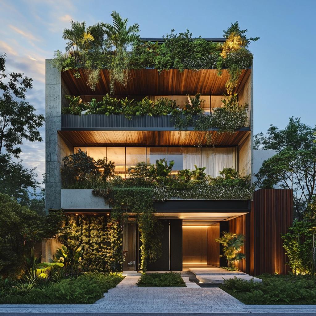 Fachadas Sustentáveis: Integrando Natureza e Arquitetura 1 Fachadas Sustentáveis: Integrando Natureza e Arquitetura