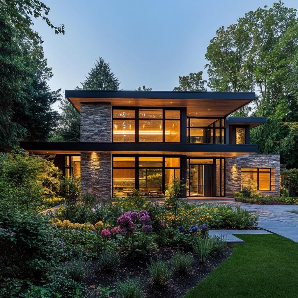 Transforme a Fachada da Sua Casa: Ideias Incríveis para Frentes Modernas que Encantam! 2 Inspirações para Frentes de Casas Modernas: Ideias e Fotos