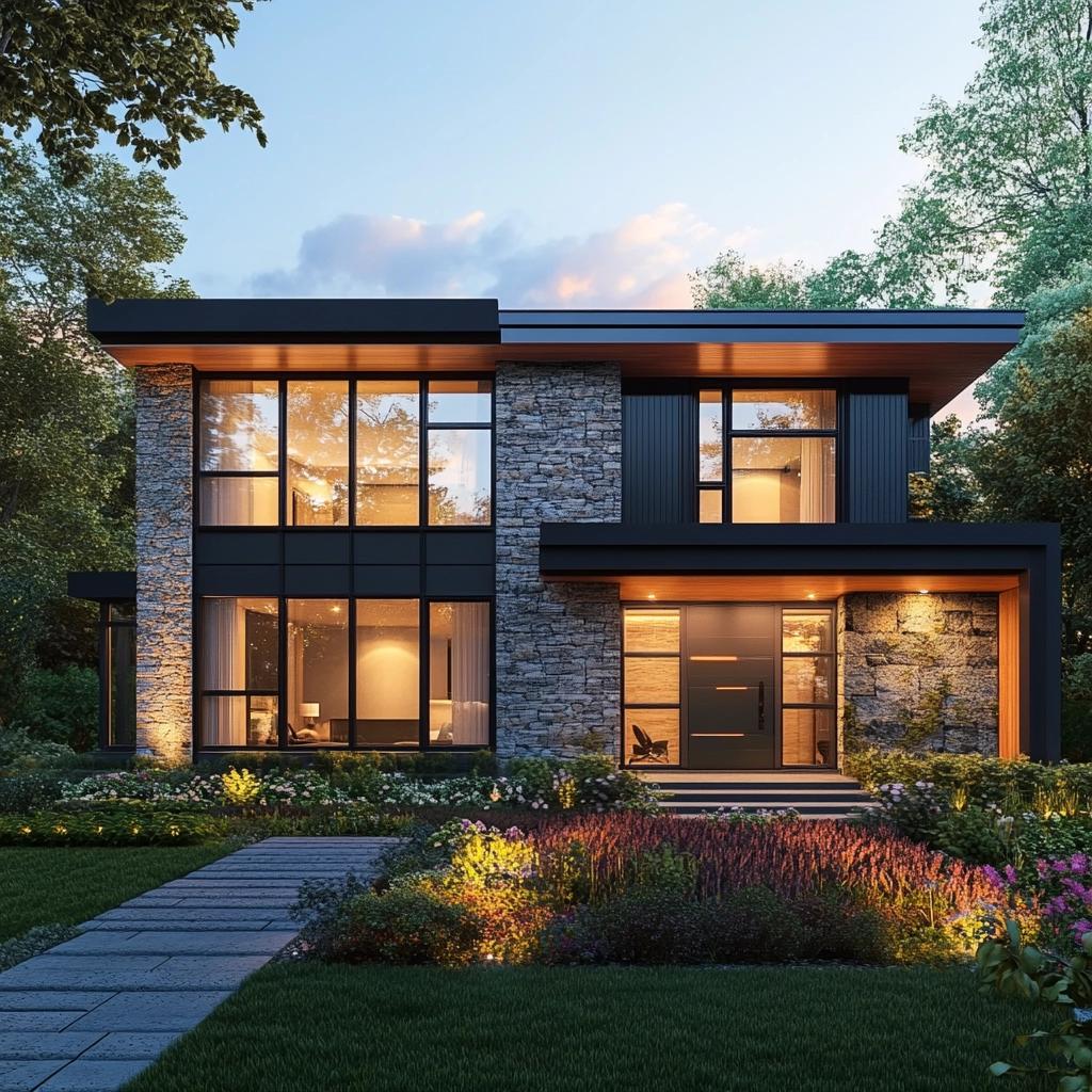 Transforme a Fachada da Sua Casa: Ideias Incríveis para Frentes Modernas que Encantam! 4 Inspirações para Frentes de Casas Modernas: Ideias e Fotos